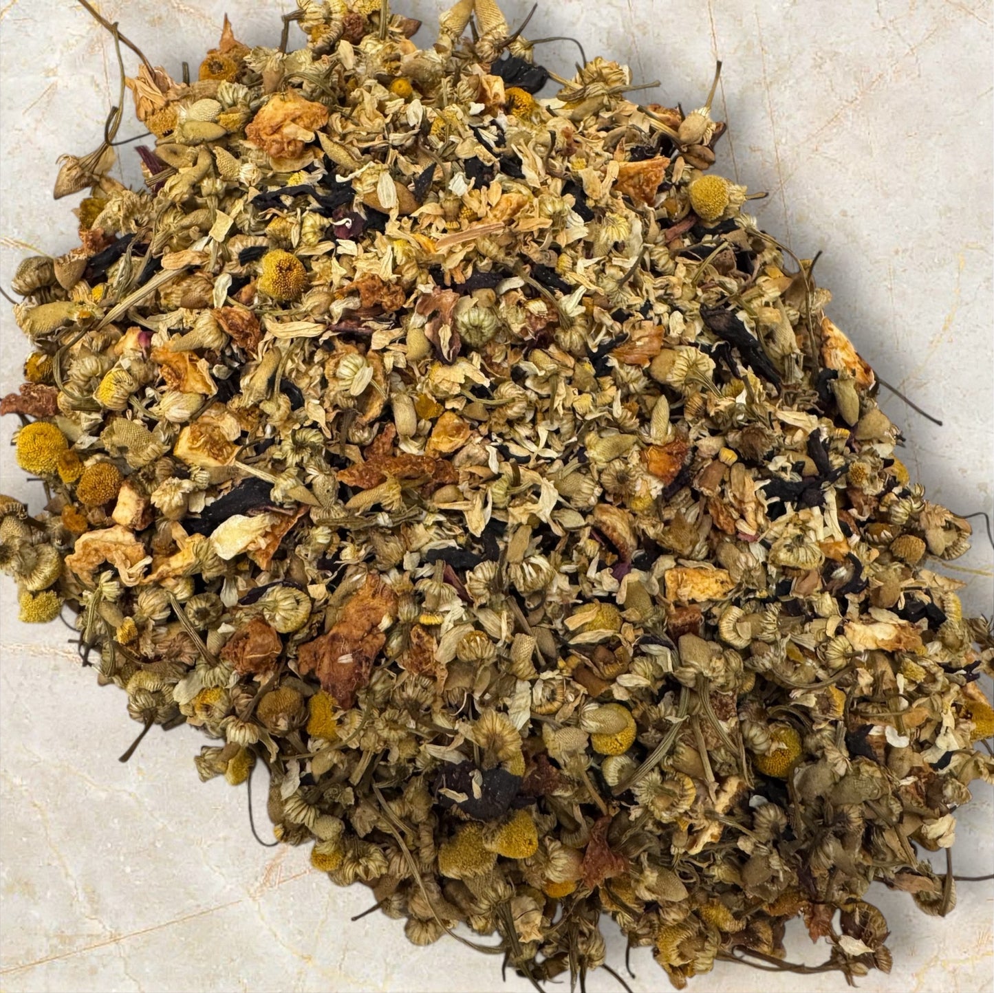 Chamomile Charm – Calming Herbal Loose Leaf Tea | Soothing Blend for Relaxation & Sleep | Caffeine-Free Bedtime Tea with Chamomile