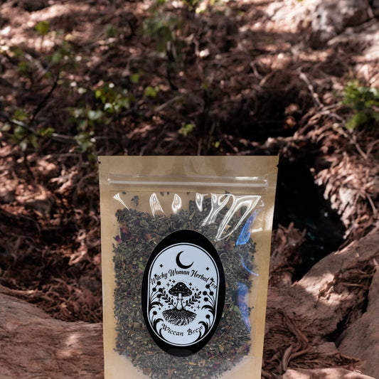Witchy Woman Herbal Tea – Loose Leaf Herbal Blend for Intuition & Relaxation | Caffeine-Free, Calming, Mystical Tea Ritual