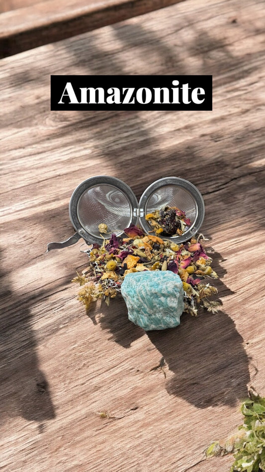 Amazonite Mesh Tea Strainer – Infuse Calm with Every Cup