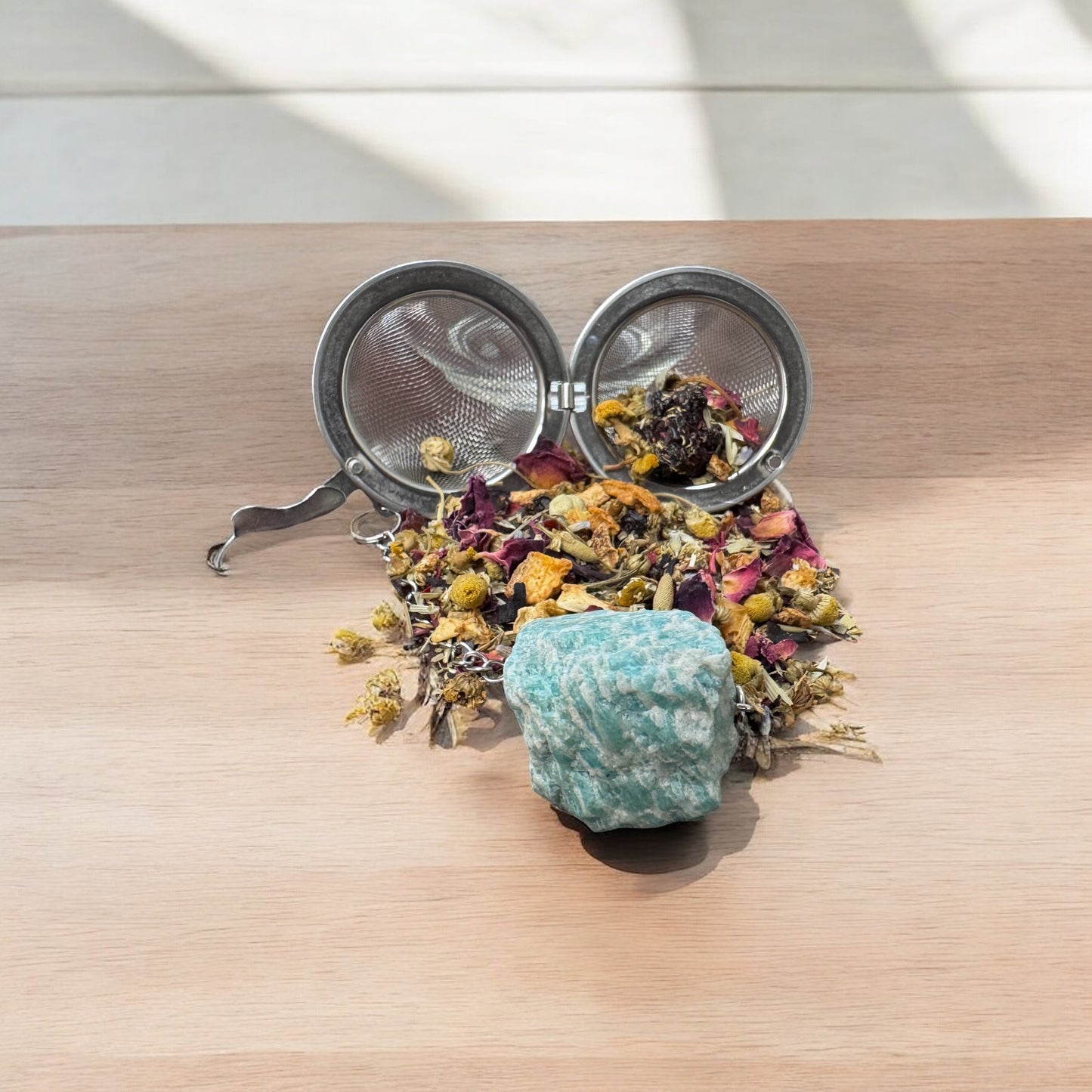 Amazonite Mesh Tea Strainer – Infuse Calm with Every Cup